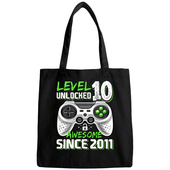 Level 10 Unlocked Awesome 2011 Video Game 10th Birthday Tote Bag