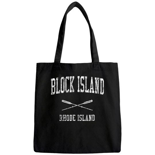 Block Island Rhode Island RI Vintage Nautical Tote Bag