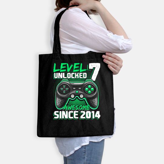 Level 7 Unlocked Awesome Video Game Gift Tote Bag