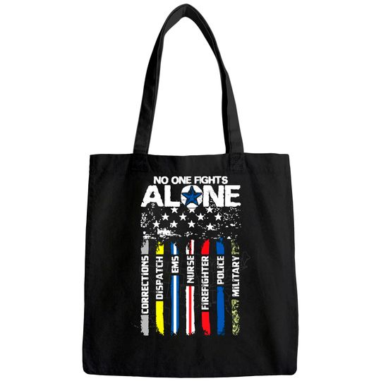 First Responders American Thin Line Police Fire Military EMS Tote Bag
