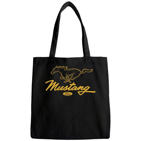 Ford Mustang Pony Script Logo Premium Tote Bag