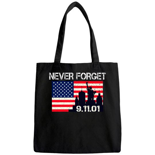 Vintage Never Forget Patriotic 911 Tote Bag