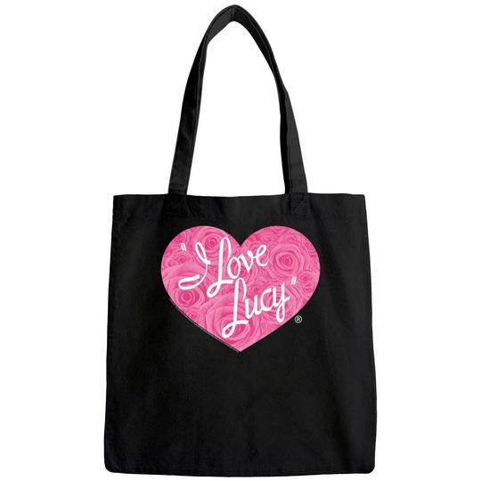 I Love Lucy Classic TV Comedy Lucille Ball Pink Roses Logo Adult Tote Bag