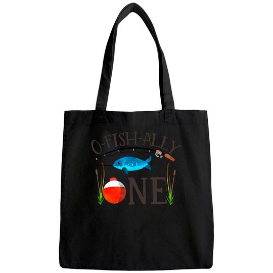 O-Fish-Ally- ONE Boys 1st Birthday Tote Bag Fishing First Birthday Boy Outfit