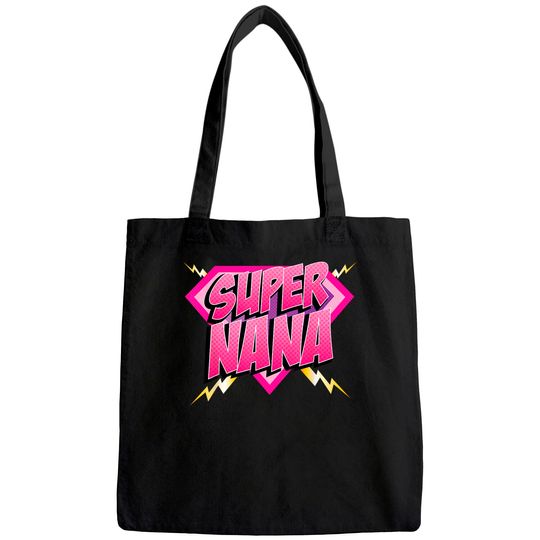Super Nana Superhero Grandmother Comic Book Women Tote Bag