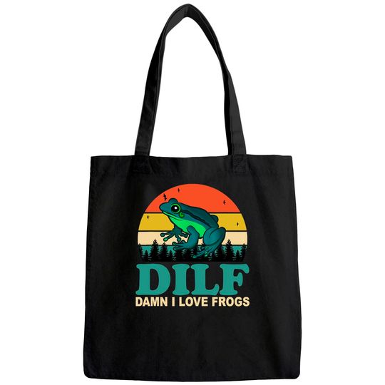 I Love Frog Saying Amphibian Lovers Tote Bag