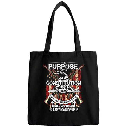 American Constitution Federal Government Guns Tote Bag