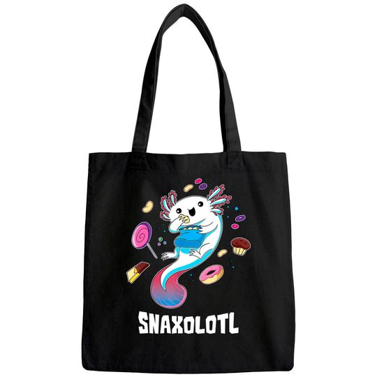 Snaxolotl Kawaii Axolotl Food Lover Amphibian Pet Gift Tote Bag