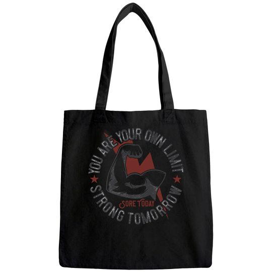 Weight Lifting Gym Fitness Quote Motivational Saying Tote Bag
