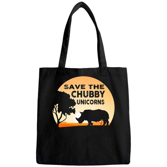 Save The Chubby Unicorns Gift Fat Rhino Tote Bag