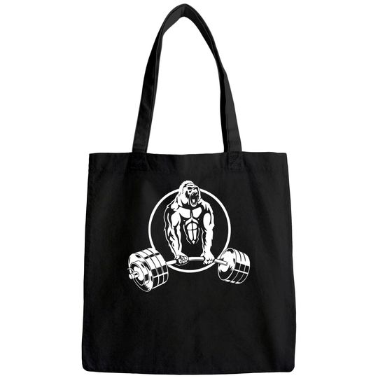 Gorilla Strength Weight lifter Gym Tote Bag