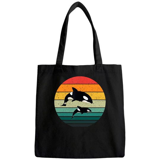 Orca Family Vintage Tote Bag