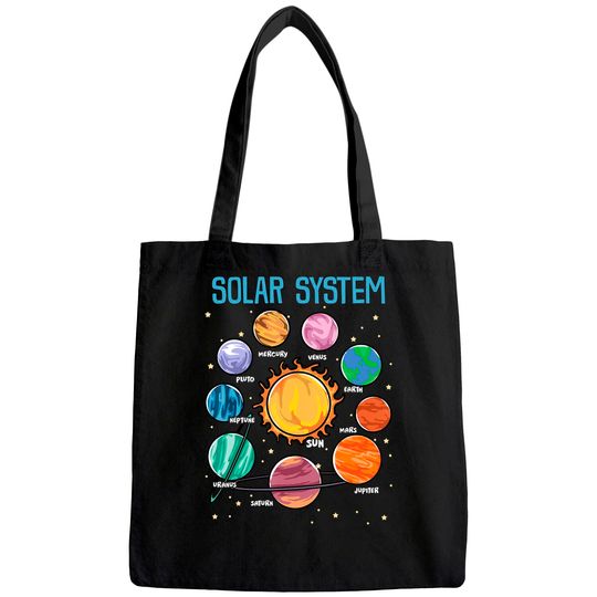 Solar System Planets Science Space Boys Girls STEM Kids Tote Bag