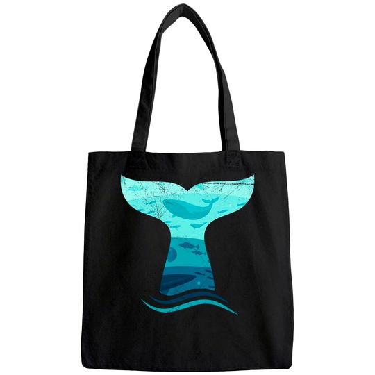 Whale Tail in Waves Orca Ocean Tote Bag