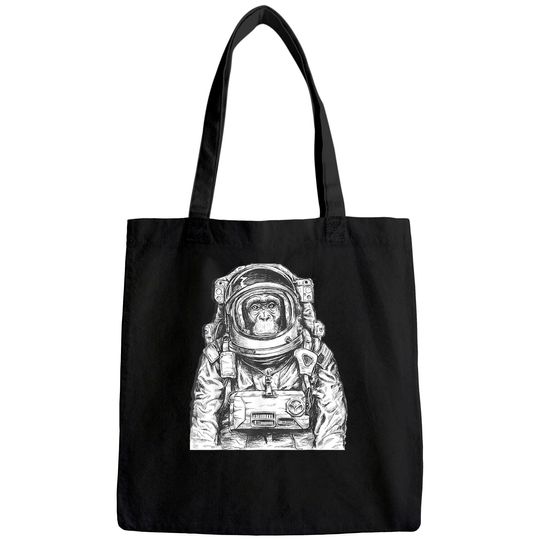 Astronaut Monkey Chimpanzee Cosmonaut Astronomy Tote Bag