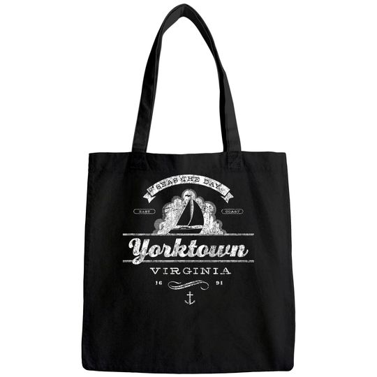 Yorktown VA Sailboat Tote Bag Vintage Nautical Throwback Tee