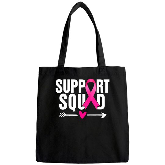 Breast Cancer Warrior Support Squad Breast Cancer Awareness Tote Bag