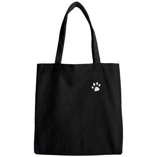 Dog Mom Tote Bag | Left Chest Paw Print Women Men Dog Lover Tote Bag