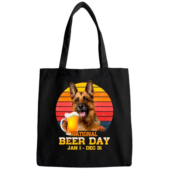 Drink Beer And Hang With My German Shepherd Dog Lover Tote Bag