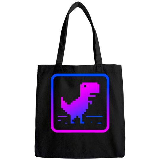 No Internet Dinosaur Graphic Design Tote Bag