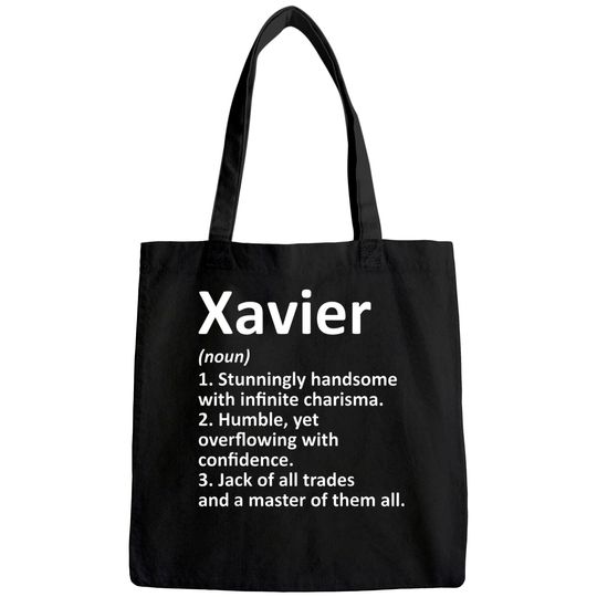 XAVIER Definition Personalized Name Birthday Gift Idea Tote Bag