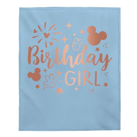Disney Birthday Baby Blanket, Disney Birthday Squad Baby Blanket, Disney Family Baby Blanket, Disney Birthday, Disney World Baby Blanket, Disney Birthday Girl Baby Blanket