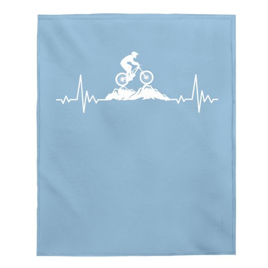 Mountain Heartbeat Biking Vintage Cycling Gifts Baby Blanket