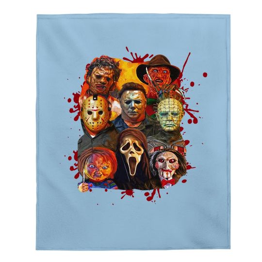 Horror Movie Killers Characters Friends Michael Myer Halloween 2021 Baby Blanket