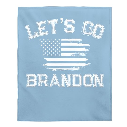 Let’s Go Brandon Conservative Us Flag Baby Blanket