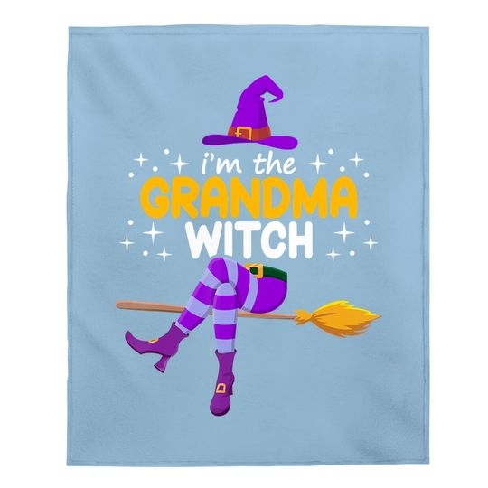 Im The Grandma Witch Halloween Family Matching Group Costume Baby Blanket