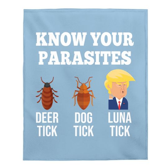 Know Your Parasites Funny Luna Tick Resist Baby Blanket