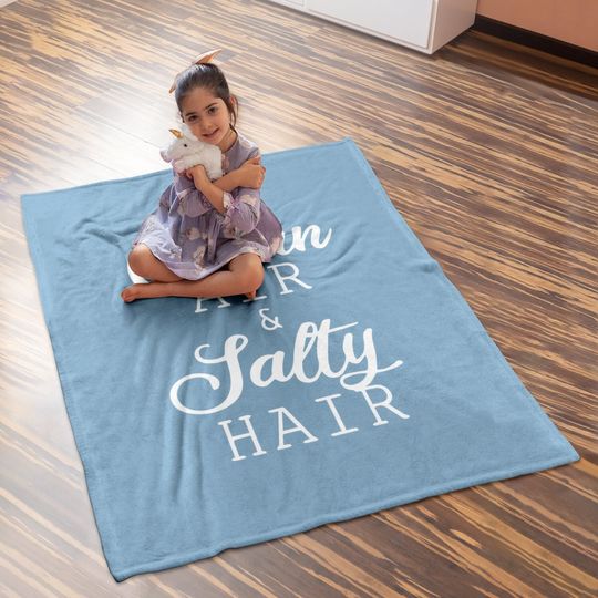 Ocean Air Salty Hair Baby Blanket