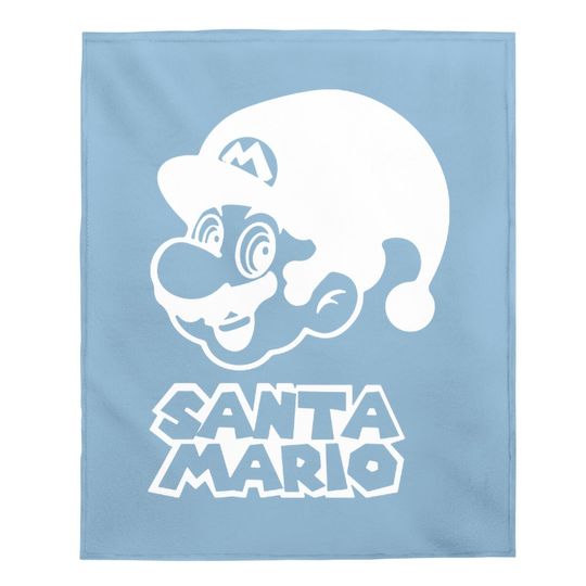 Christmas Santa Mario Baby Blanket