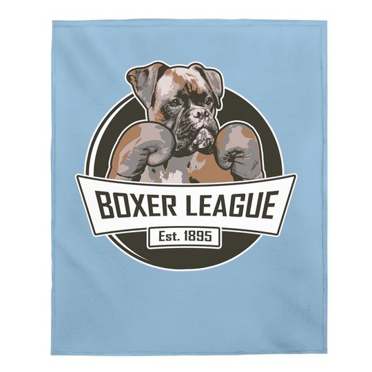Dog Boxing With Gloves Boxer League Baby Blanket