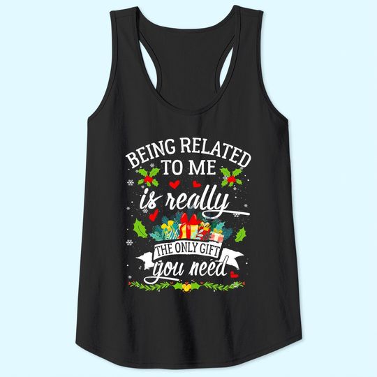 Being Related To Me Funny Christmas Family Pajamas Classic Tank Tops