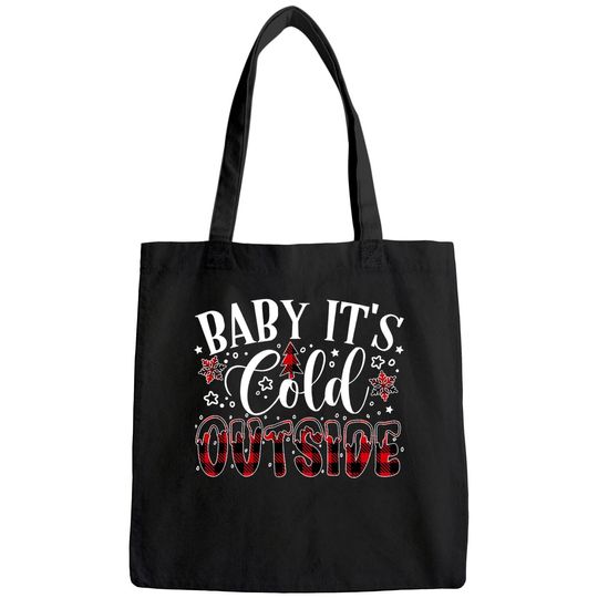 Baby It's Cold Outside Christmas Plaid Bags