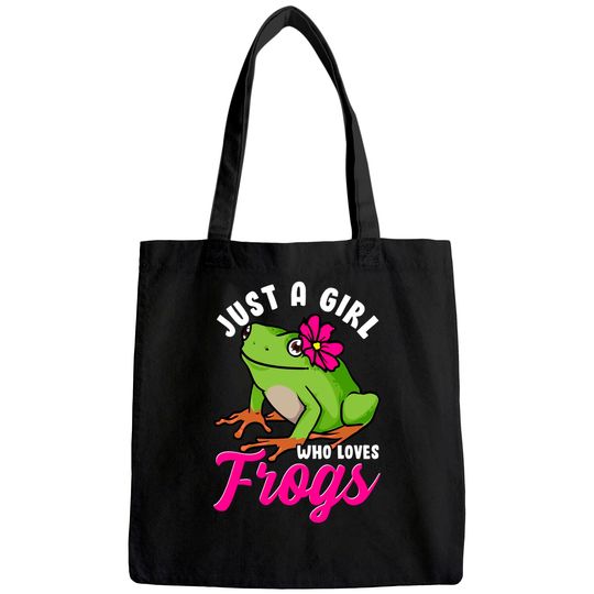 Just A Girl Who Loves Frogs Tree Frog Girl Women Tote Bag