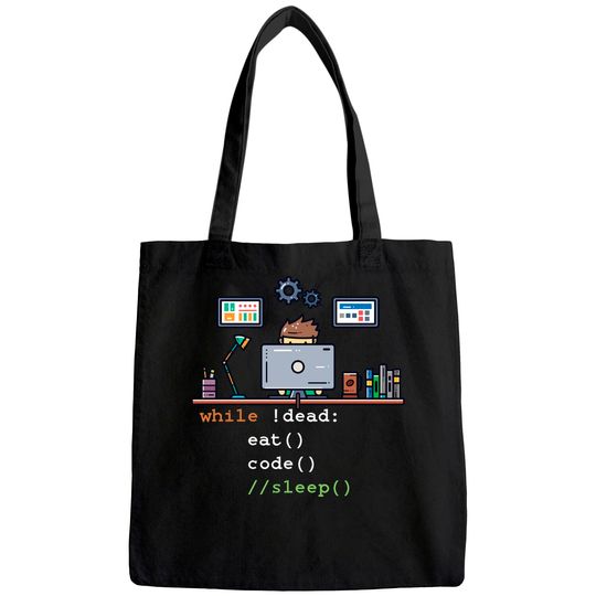 Computer Science Python Programmer Eat Code Sleep Tote Bag