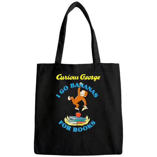 Curious George I Go Bananas For Books Book Stack Tote Bag