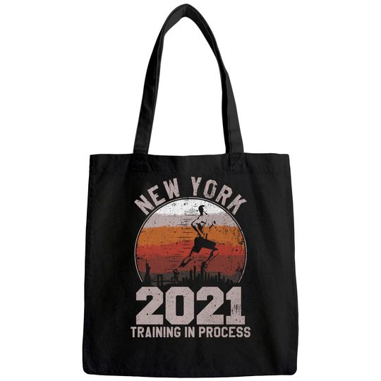New York 2021 Training In Progress Great Marathon Souvenir Tote Bag