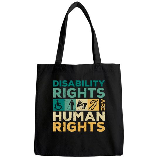 Cool Disability Rights Are Human Rights Support Caregivers Tote Bag
