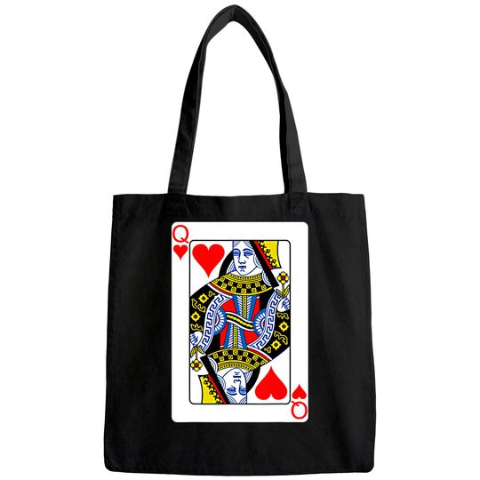 Playing Card Queen of Hearts Tote Bag Valentine's Day Costume