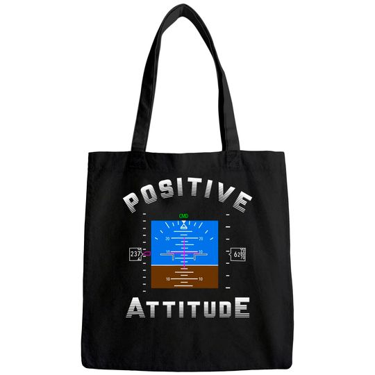 Positive Attitude Aviation Pilot Gift Primary Flight Display Tote Bag