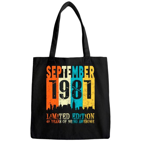 made in September 1981 40th Birthday Tote Bag