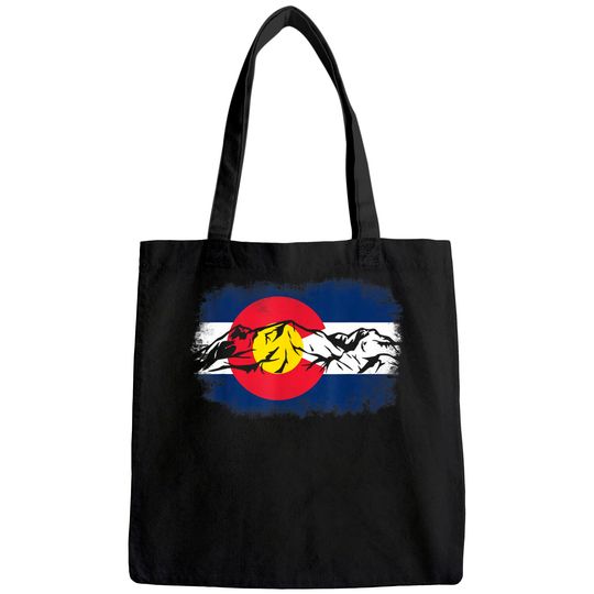 Colorado Mountain Love Colorado Flag Tote Bag