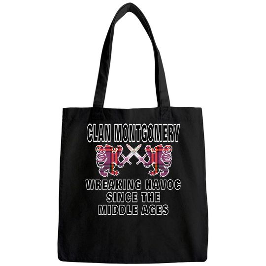 Montgomery Scottish Tartan Scotland Family Clan Name Tote Bag