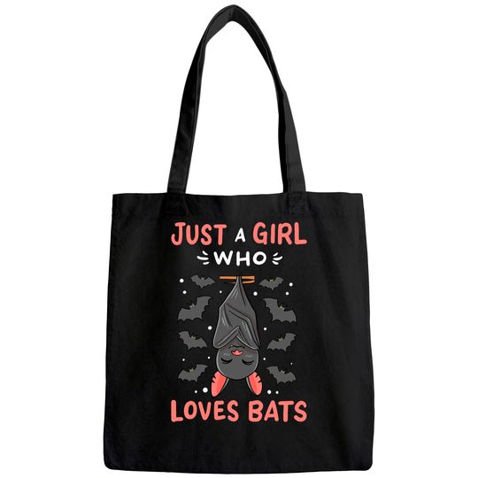 Bat Just a Girl Who Loves Bats Bat Lover Gift Tote Bag