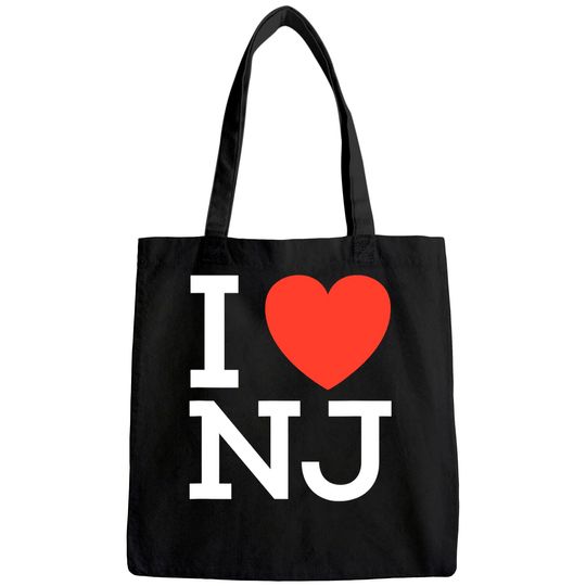 I Love NJ Heart Tote Bag