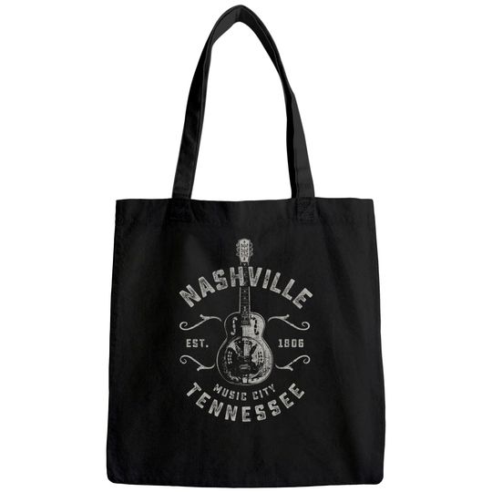 Nashville Music City USA Vintage Tote Bag