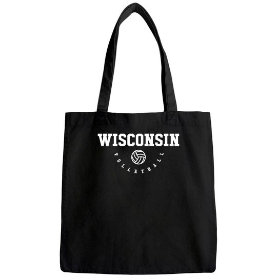 Women's Wisconsin Volleyball Team Tote Bag